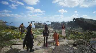 The main cast in Final Fantasy VII Rebirth.