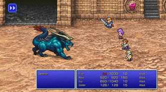 A screenshot of gameplay from Final Fantasy II Pixel Remaster