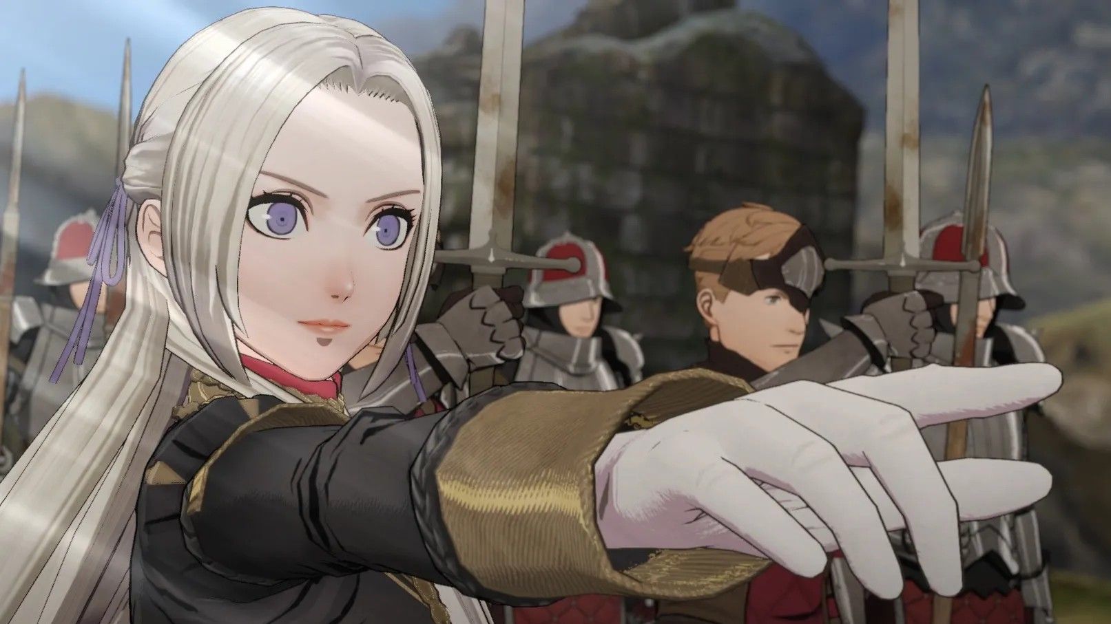Fire Emblem Three Houses Edelgard Pointing