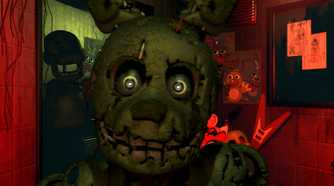 A jumpscare in Five Nights at Freddy's.