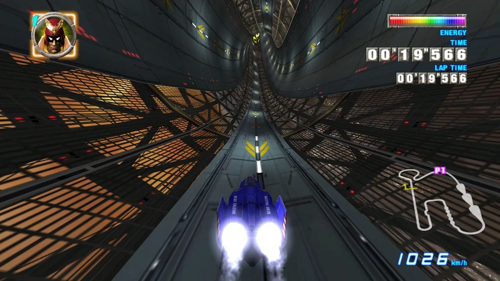 A screenshot of gameplay from F-Zero GX