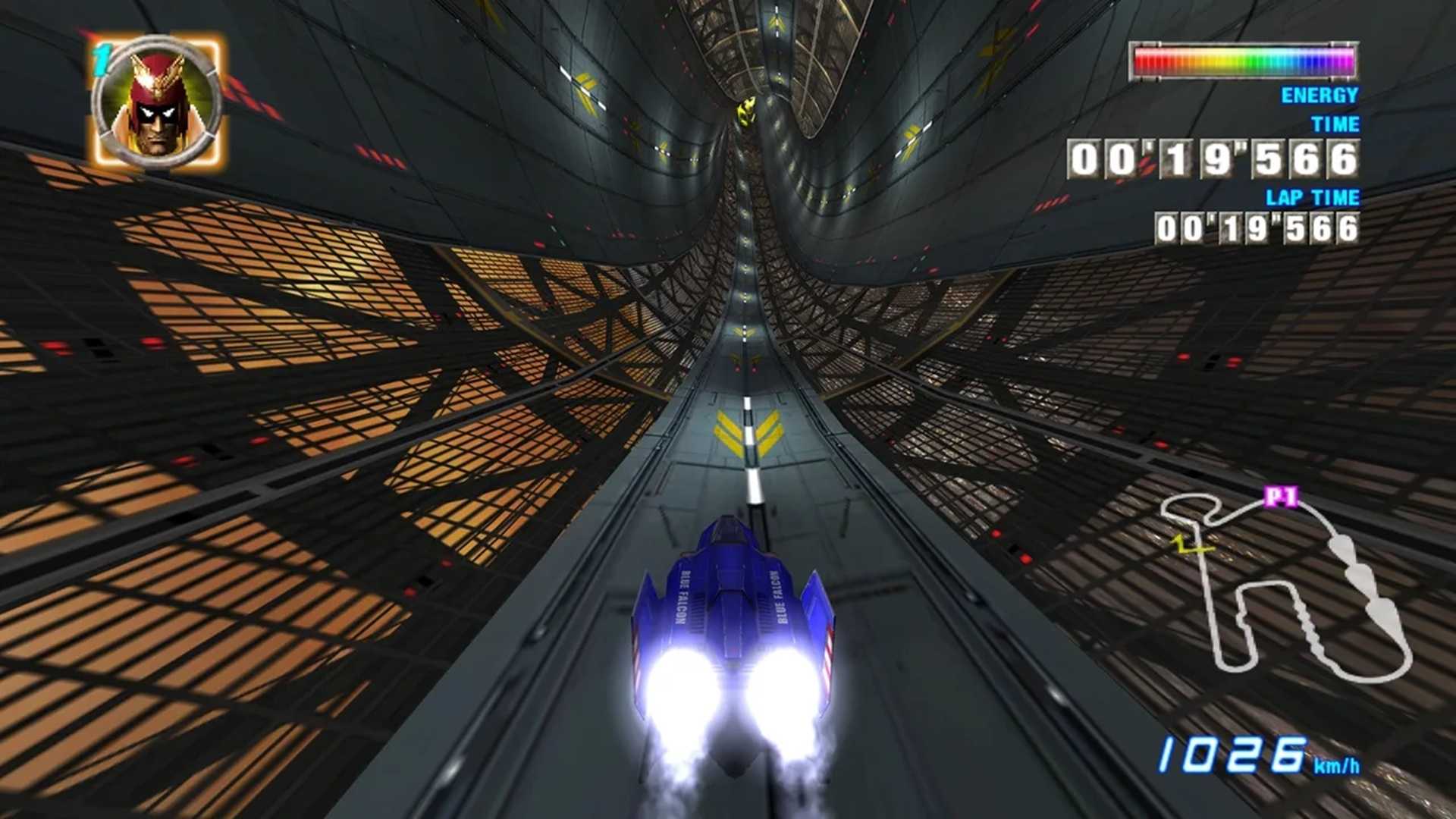 A screenshot of gameplay from F-Zero GX