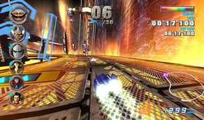 A screenshot of gameplay from F-Zero GX