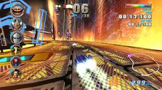 A screenshot of gameplay from F-Zero GX