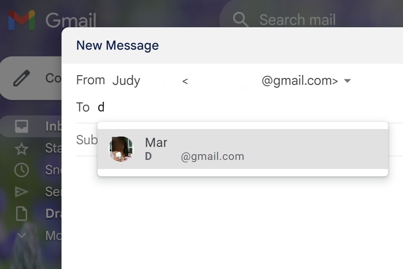 Gmail contact add