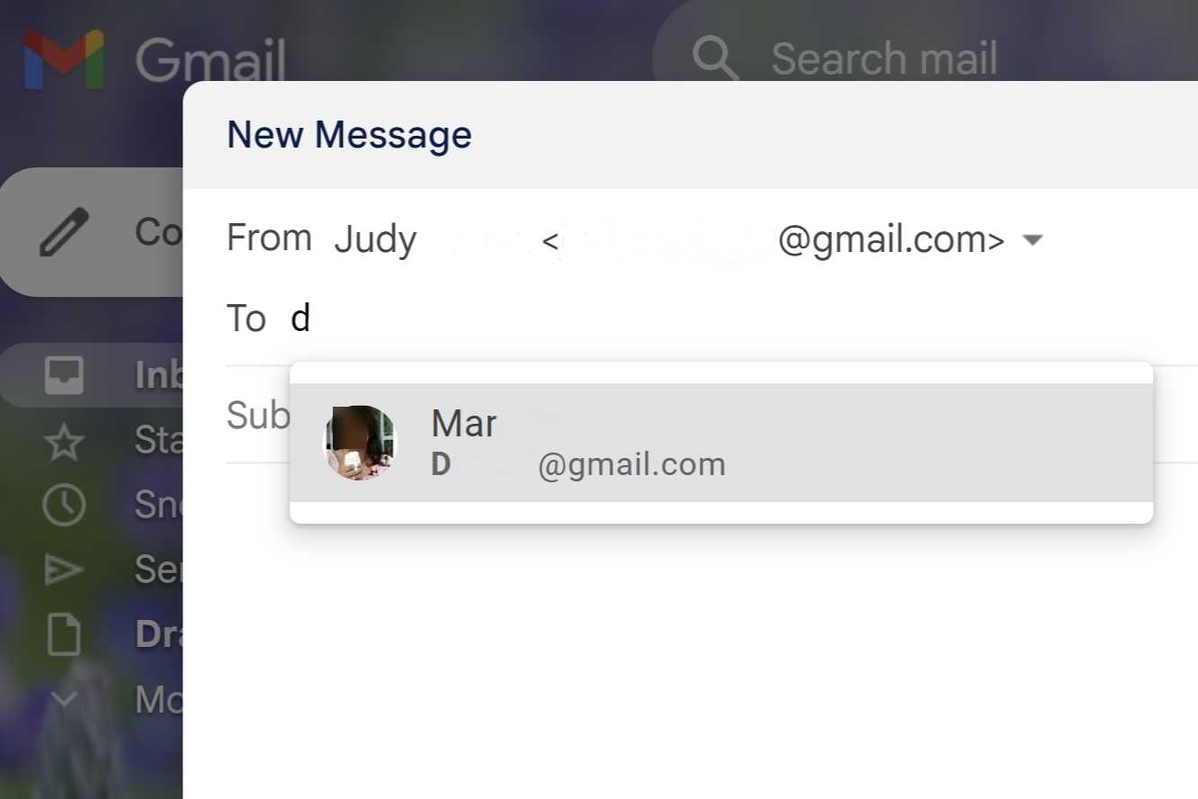 Gmail contact add
