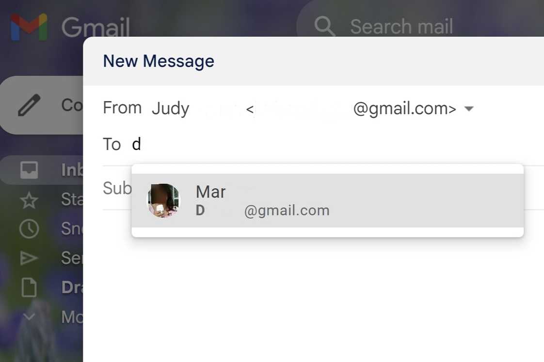 Gmail contact add
