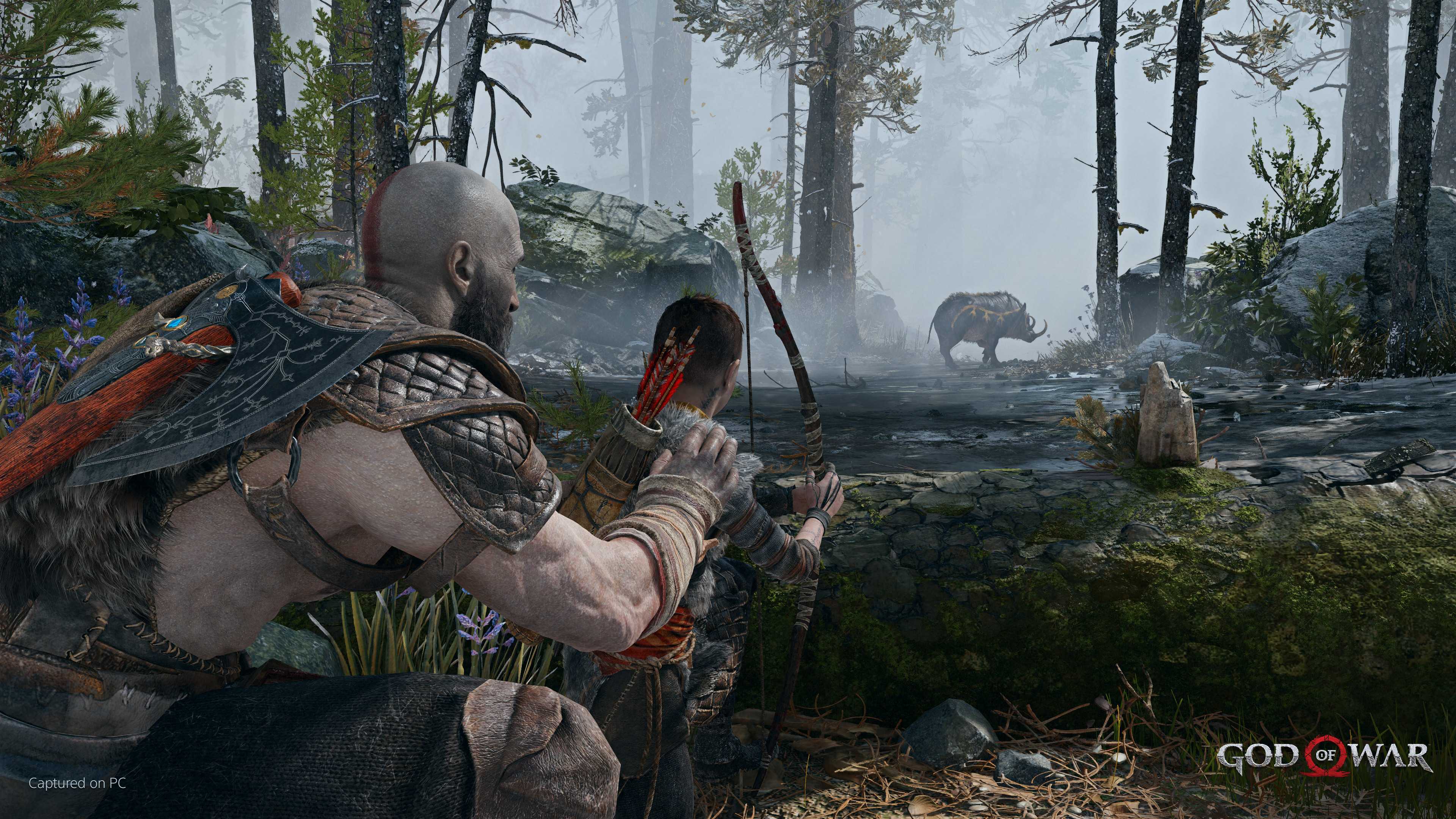 Kratos and Atreus in 2018's God of War.