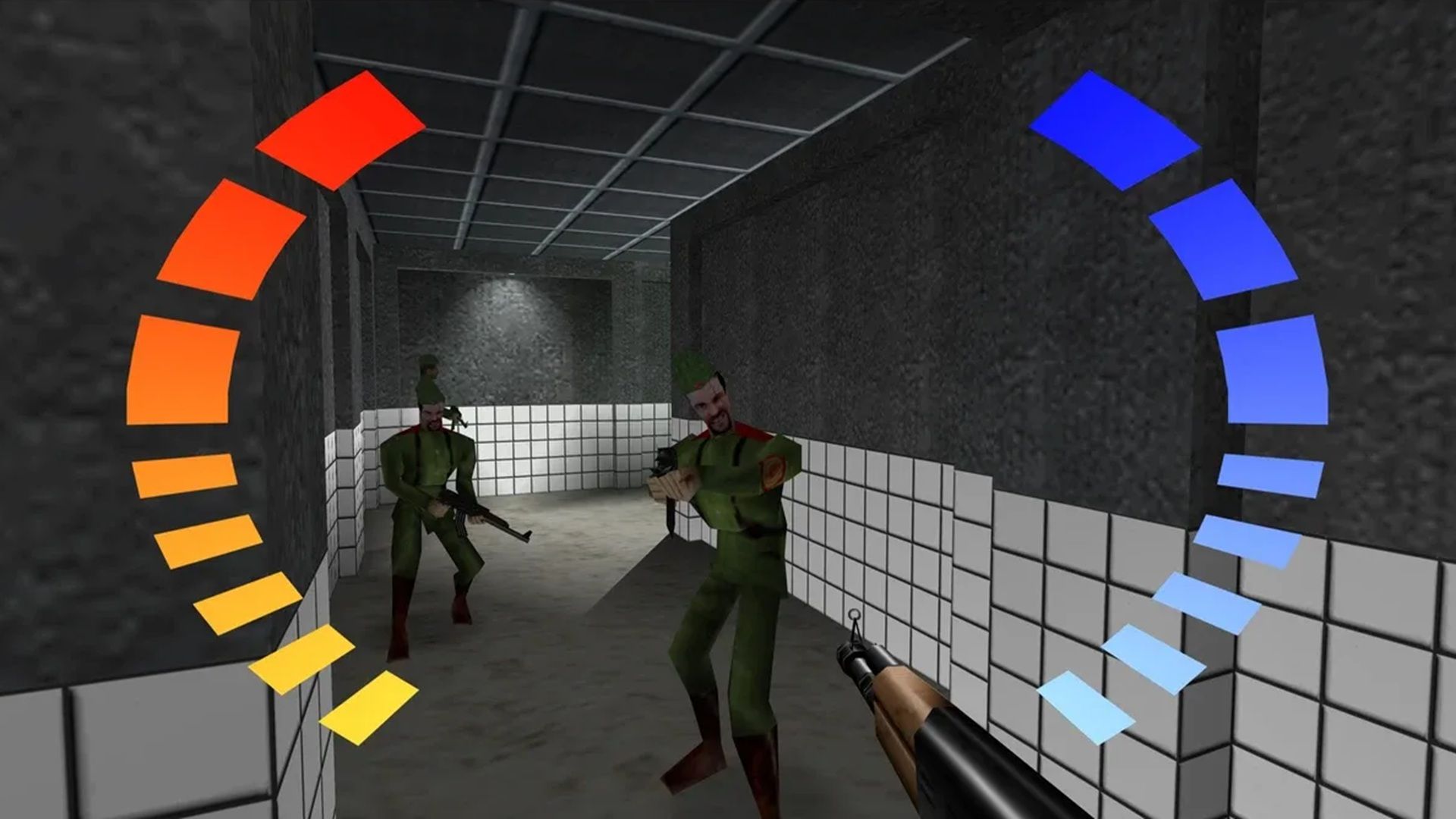 A screenshot of gameplay from GoldenEye 007