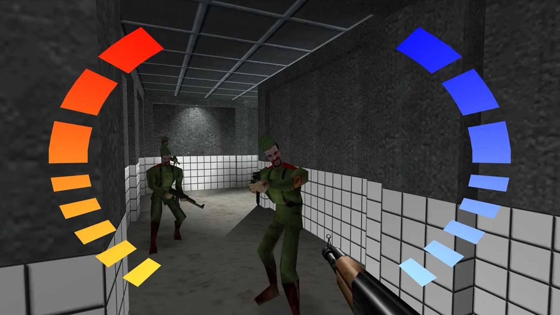 A screenshot of gameplay from GoldenEye 007
