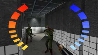A screenshot of gameplay from GoldenEye 007