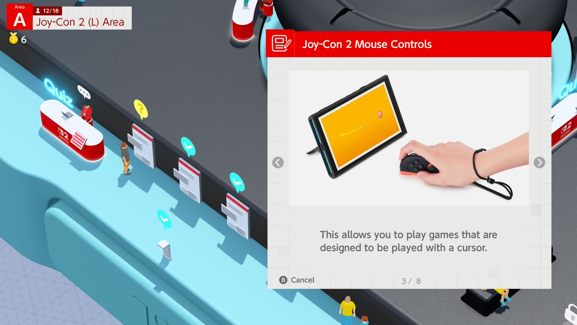 Switch 2 Welcome Tour Joy-Coin controls