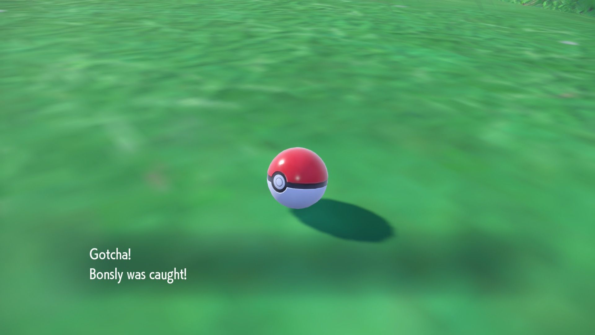 Pokémon Scarlet on Switch 2, a Bonsly being caught