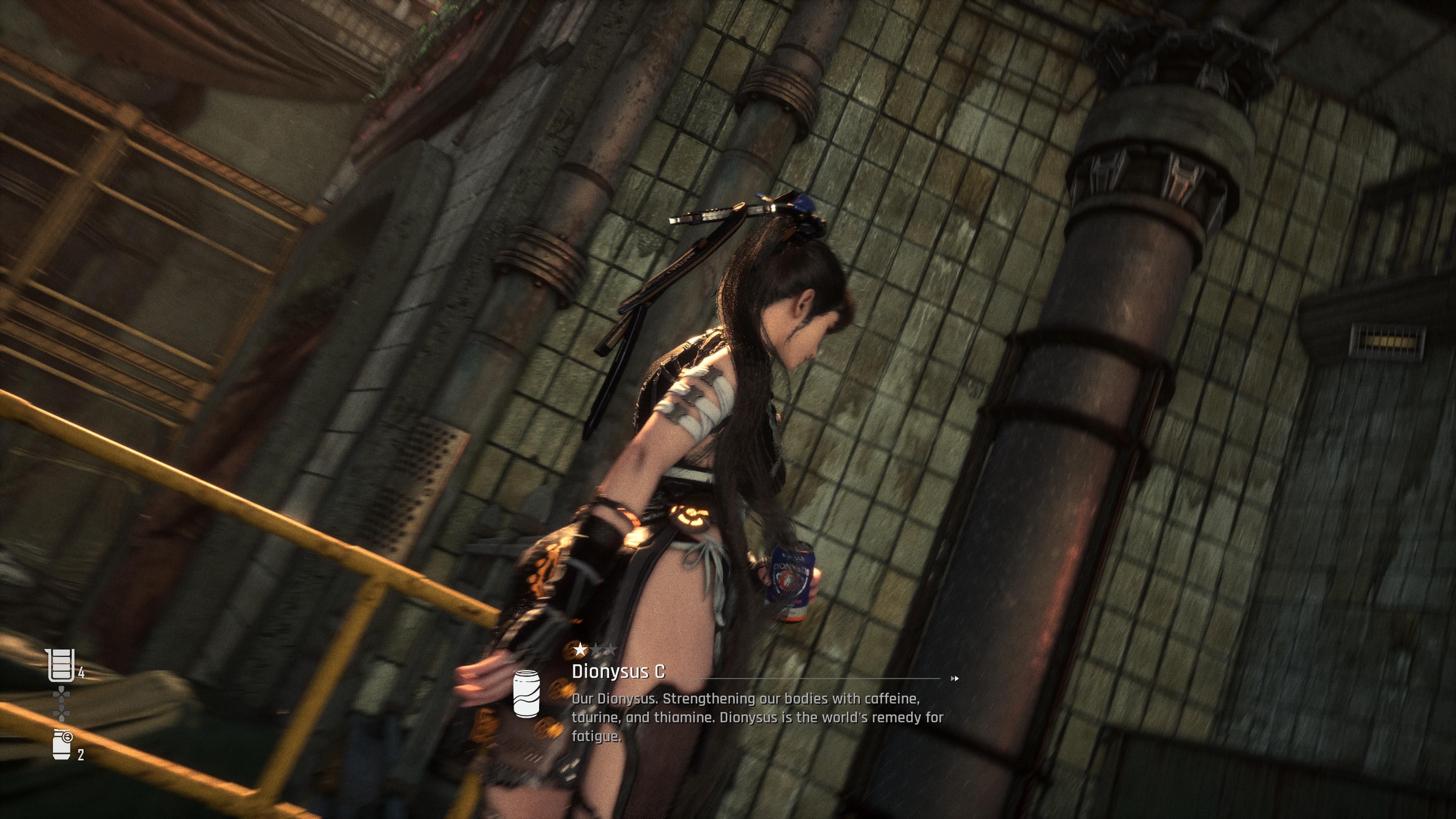 Stellar Blade Eve collecting a soda can