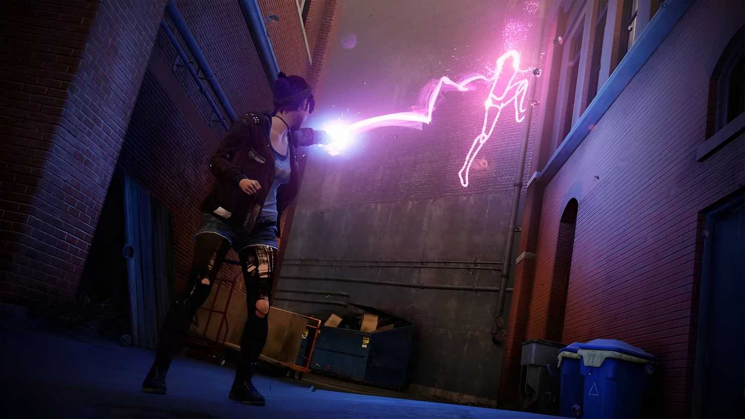 Screenshot from the game Infamous: First Light.