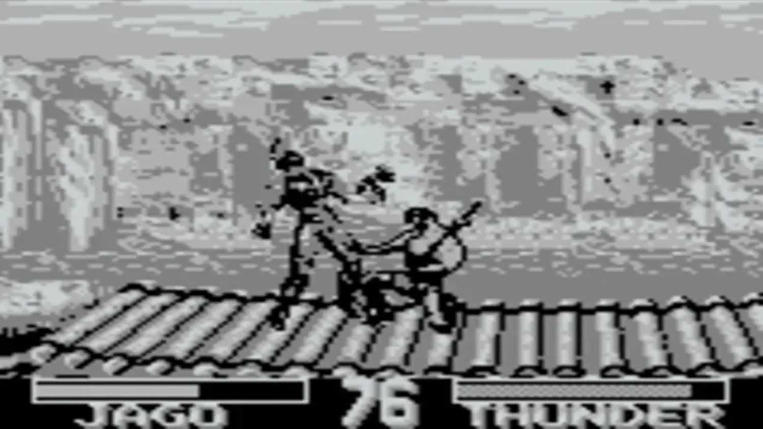 A screenshot of gameplay from Killer Instinct on Game Boy