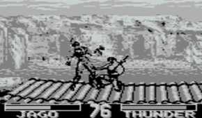 A screenshot of gameplay from Killer Instinct on Game Boy
