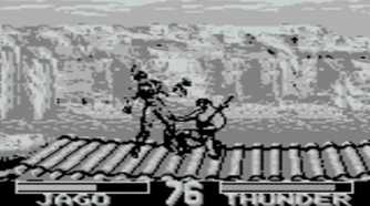 A screenshot of gameplay from Killer Instinct on Game Boy