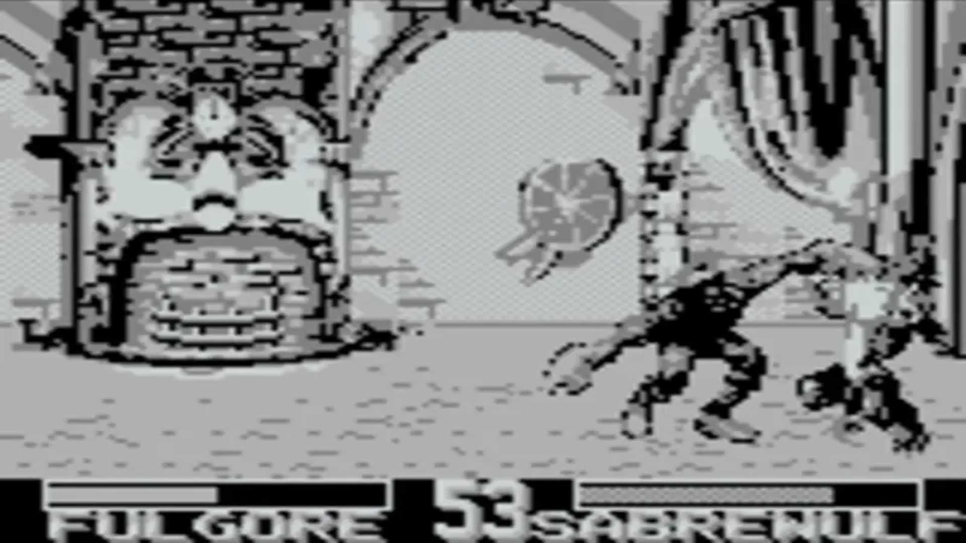 A screenshot of gameplay from Killer Instinct on Game Boy