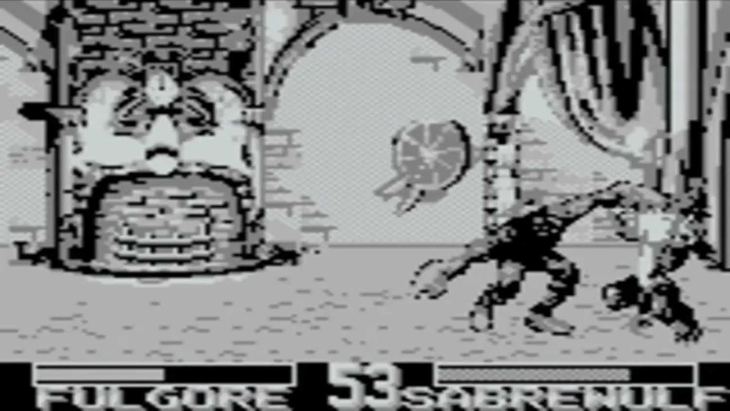 A screenshot of gameplay from Killer Instinct on Game Boy