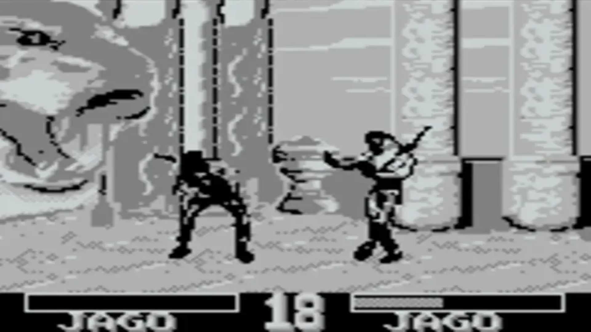 A screenshot of gameplay from Killer Instinct on Game Boy