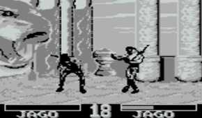 A screenshot of gameplay from Killer Instinct on Game Boy