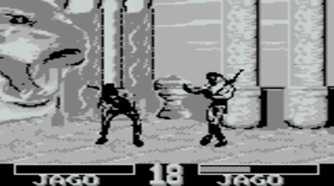 A screenshot of gameplay from Killer Instinct on Game Boy