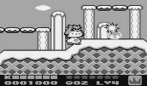 A screenshot of gameplay from Kirby's Dream Land 2