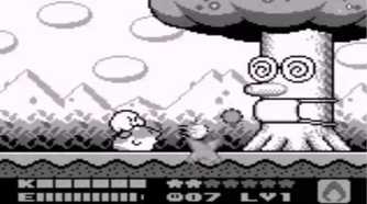 A screenshot of gameplay from Kirby's Dream Land 2