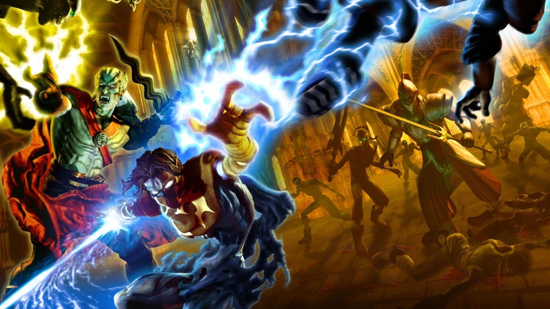 A key art of Kain and Raziel for The Legacy of Kain Defiance