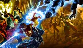 A key art of Kain and Raziel for The Legacy of Kain Defiance