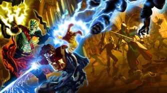 A key art of Kain and Raziel for The Legacy of Kain Defiance