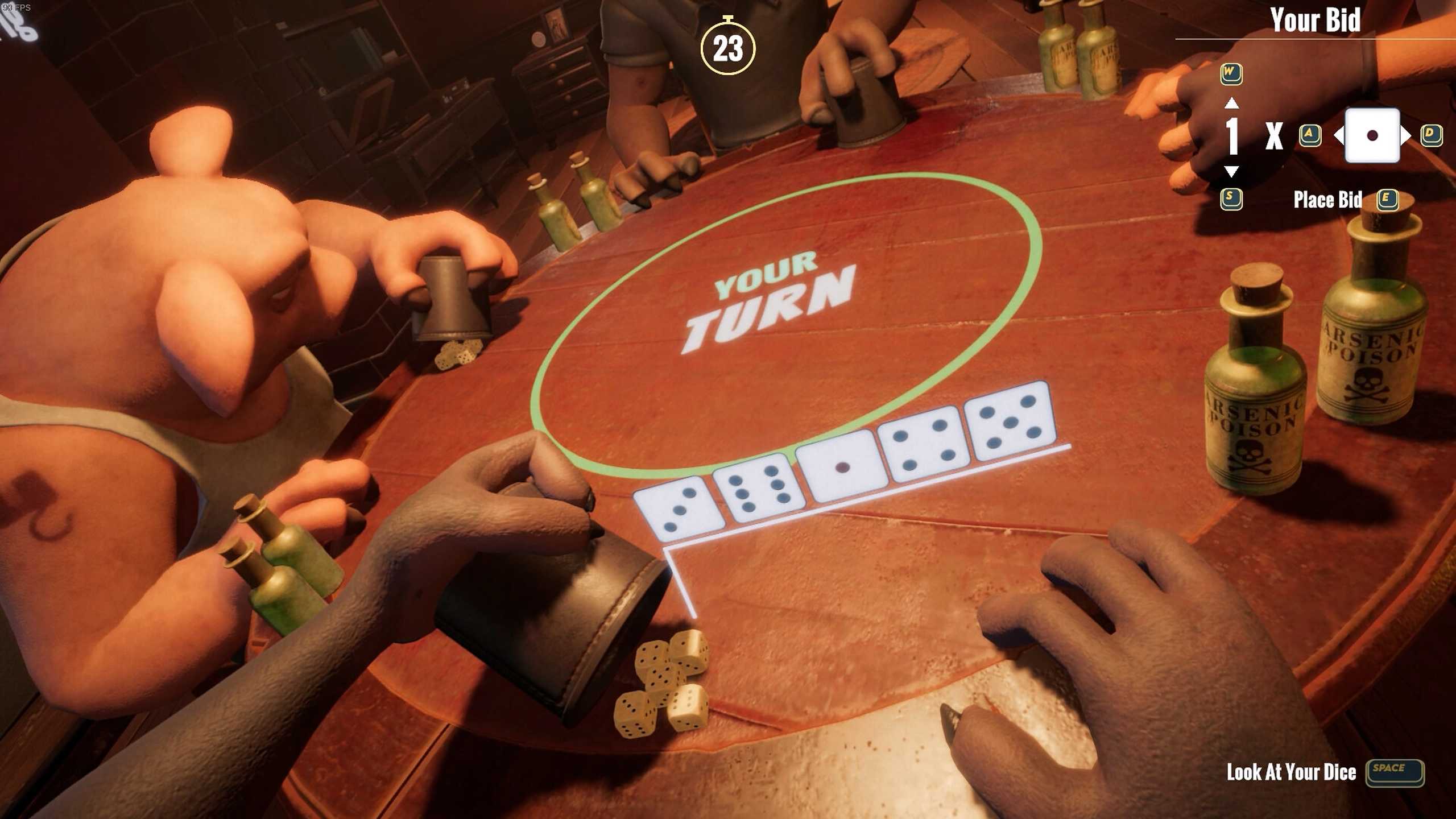 Screenshot from the game Liar's Bar.