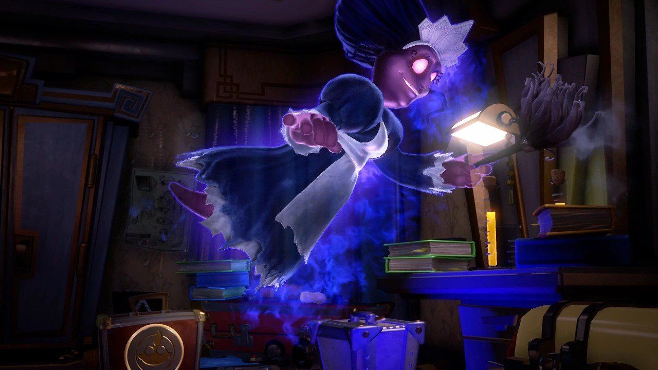 luigis mansion 3 ghost lady cleaning