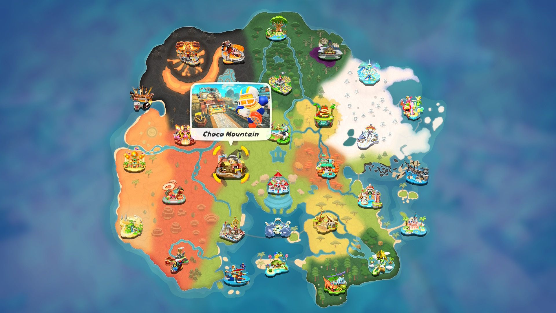 Mario Kart World choco mountain