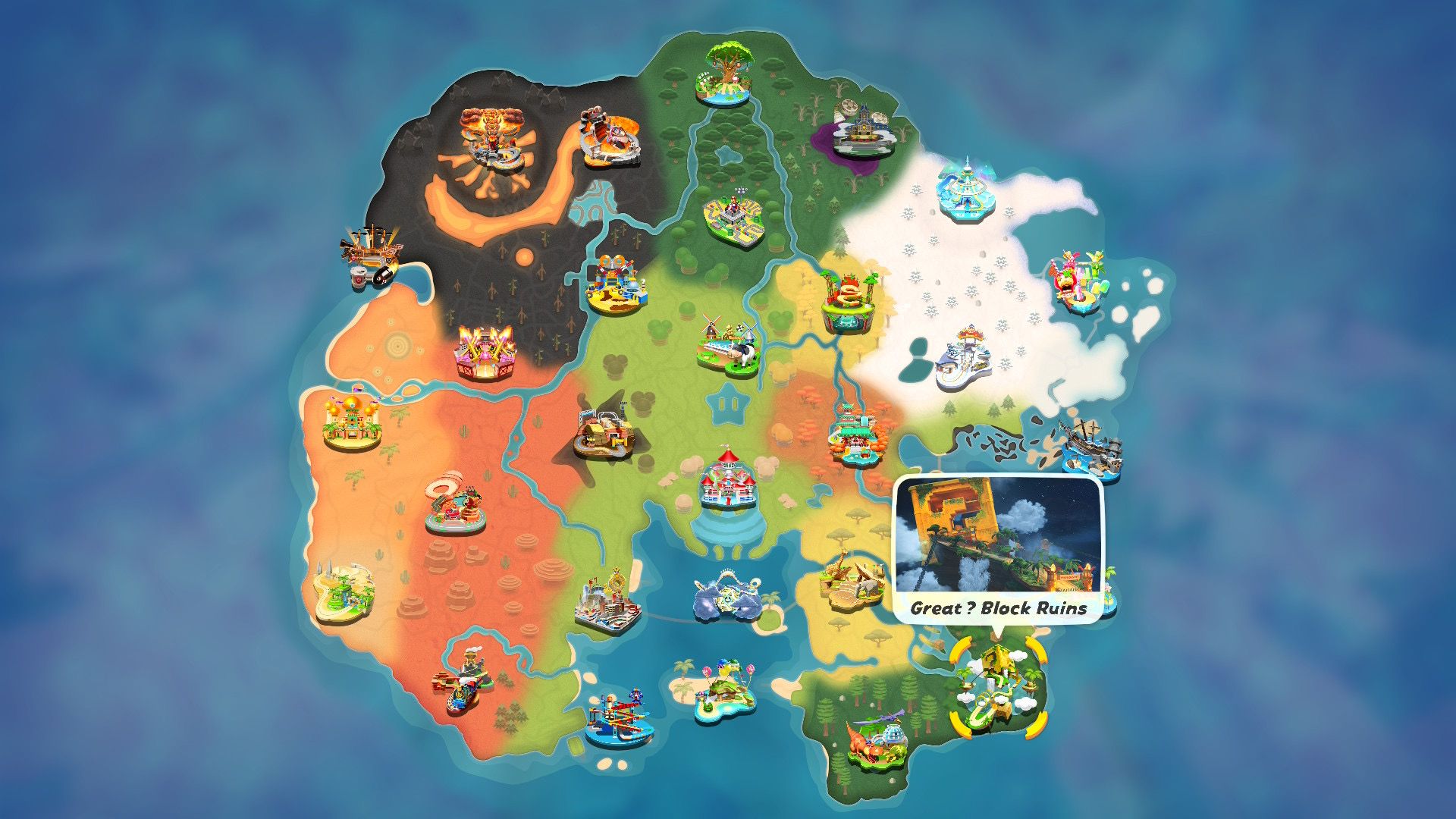 Mario Kart World Great Block Ruins