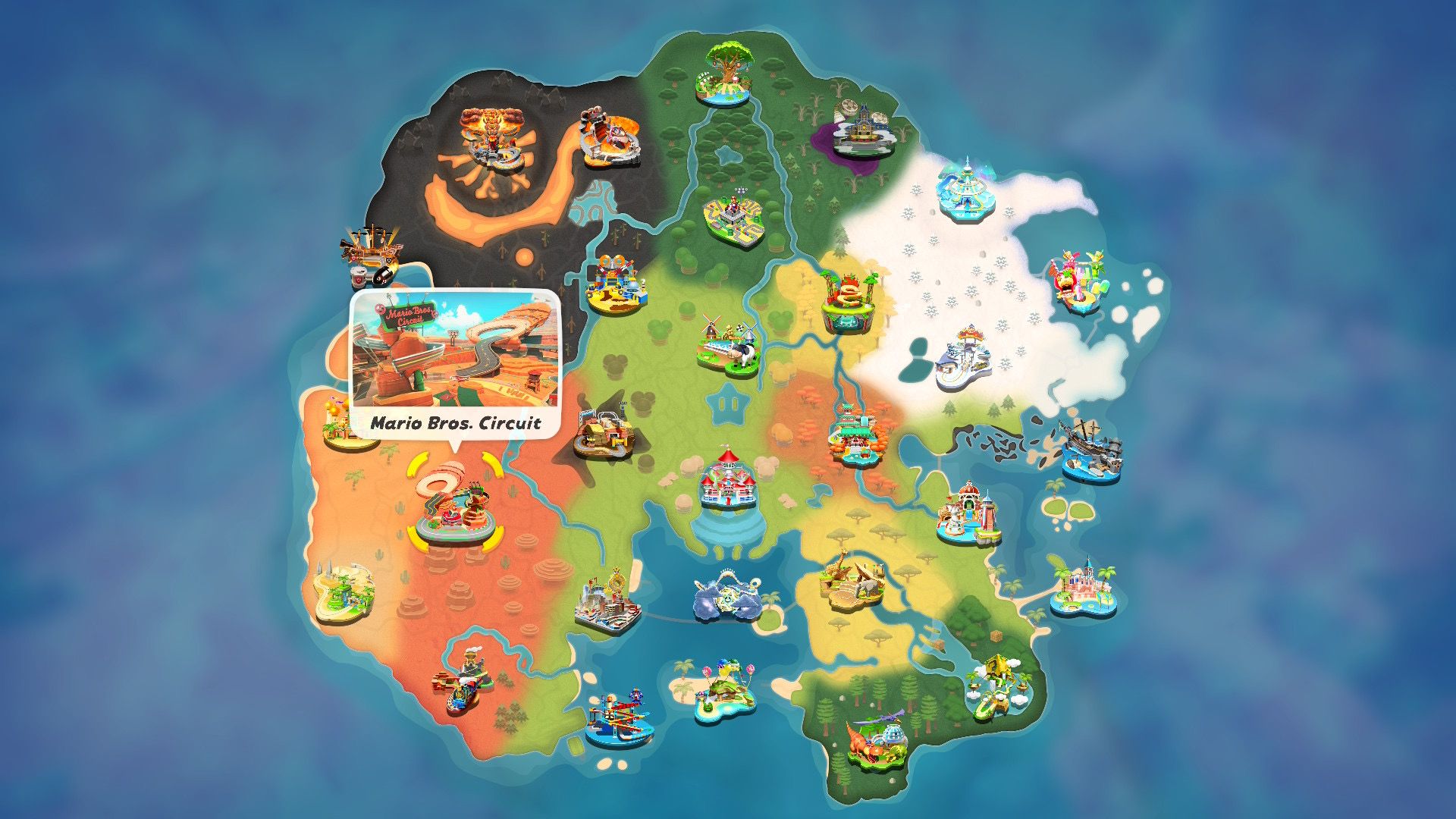 Mario Kart World Mario Bros Circuit map
