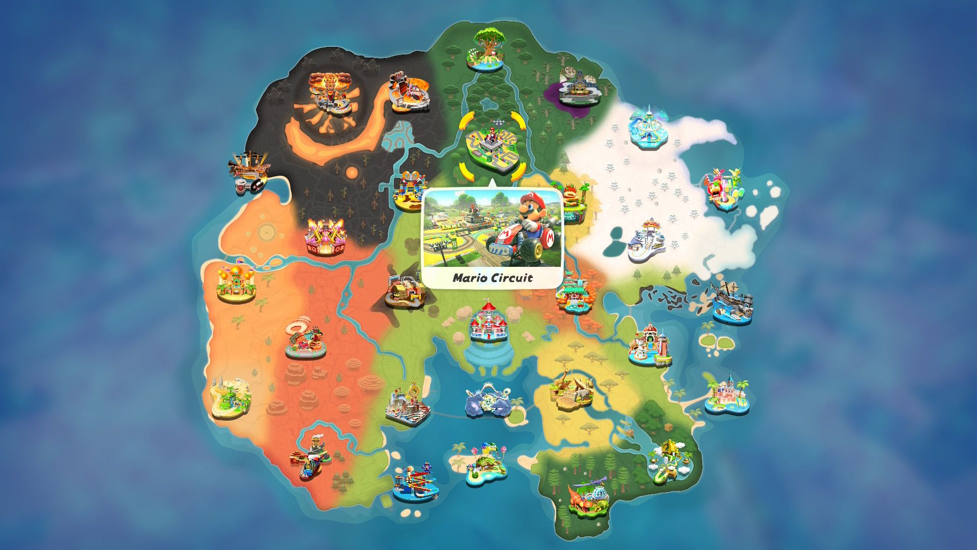 Mario Kart World Mario Circuit map