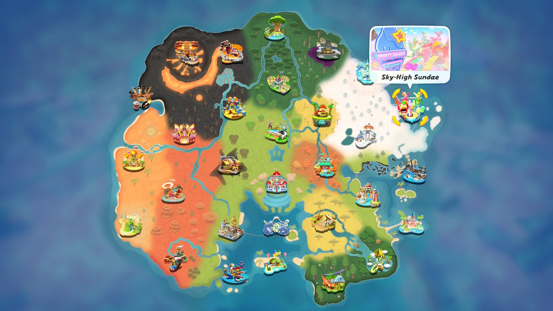 Mario Kart World Sky high sundae