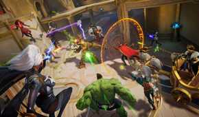 A shot of all the standard heroes in Marvel Rivals