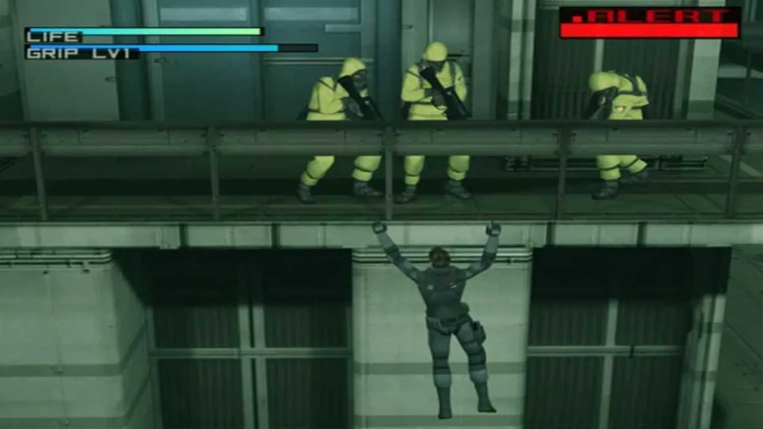 A screenshot of gameplay for Metal Gear Solid: The Twin Snakes