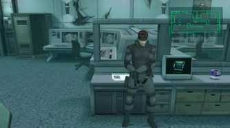 A screenshot of gameplay for Metal Gear Solid: The Twin Snakes