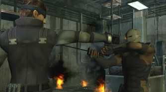 A screenshot of gameplay for Metal Gear Solid: The Twin Snakes