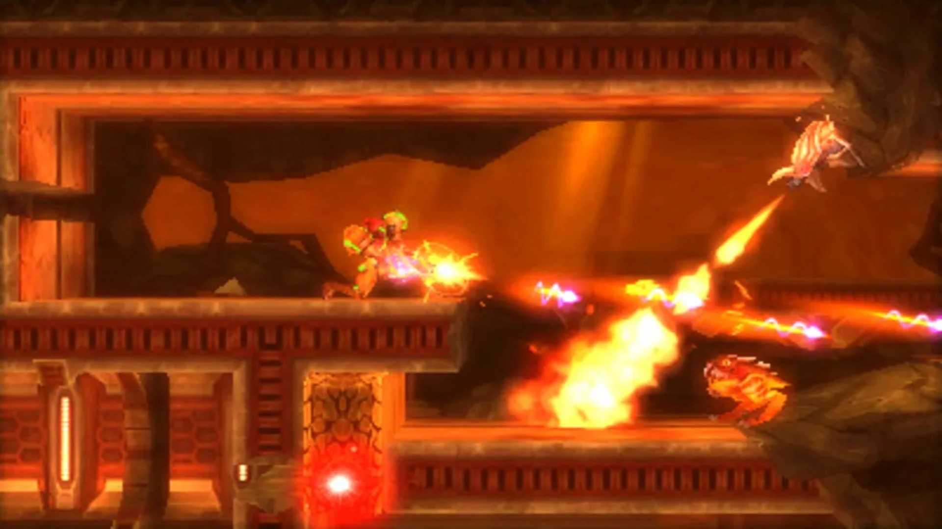 A screenshot of gameplay from Metroid: Samus Returns
