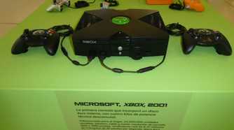 The Microsoft Xbox console from 2001.