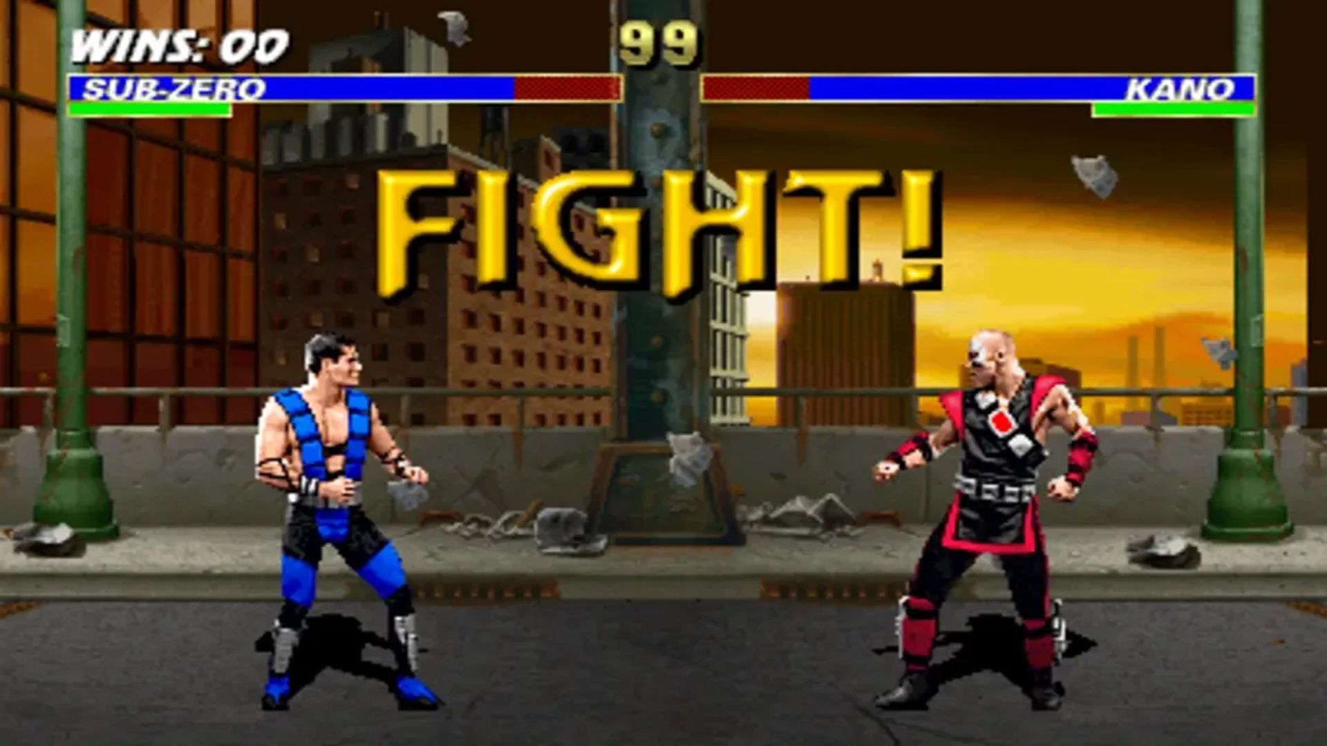 A screenshot of gameplay for Mortal Kombat 3