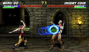 A screenshot of gameplay for Mortal Kombat 3