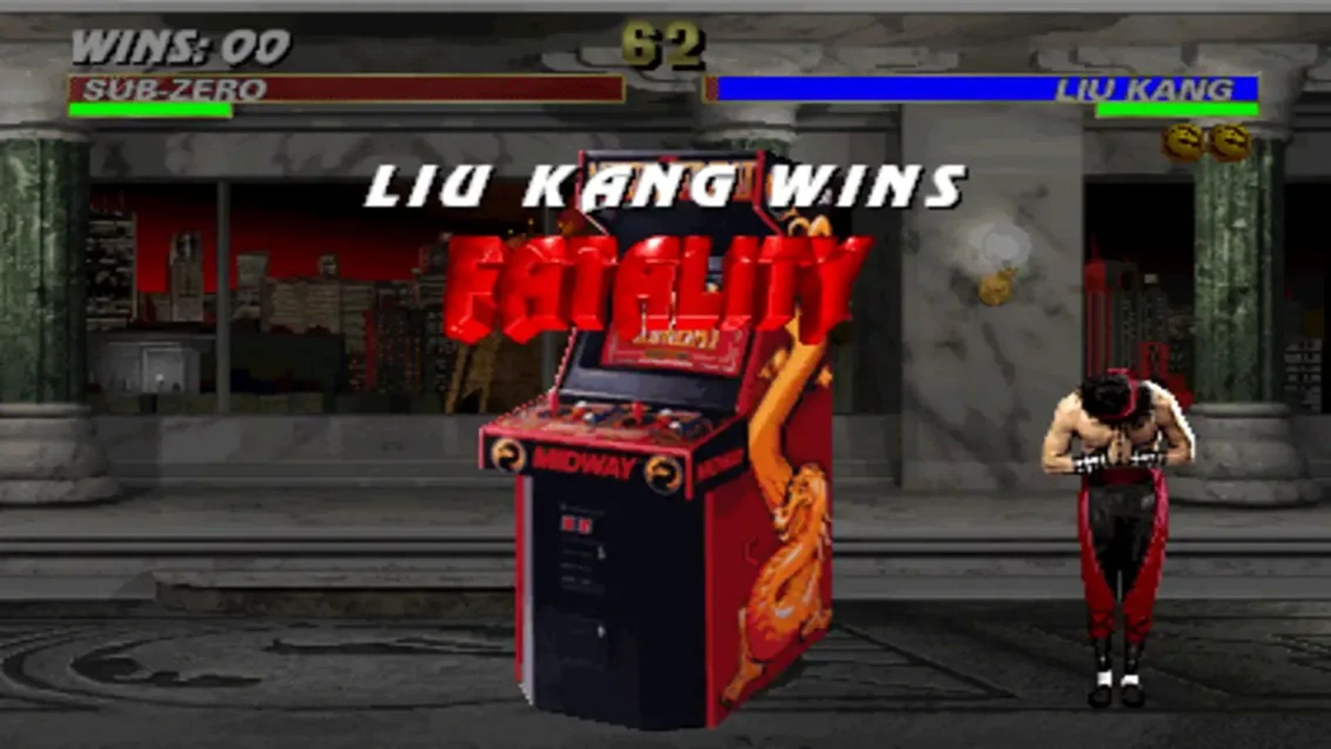 A screenshot of gameplay for Mortal Kombat 3