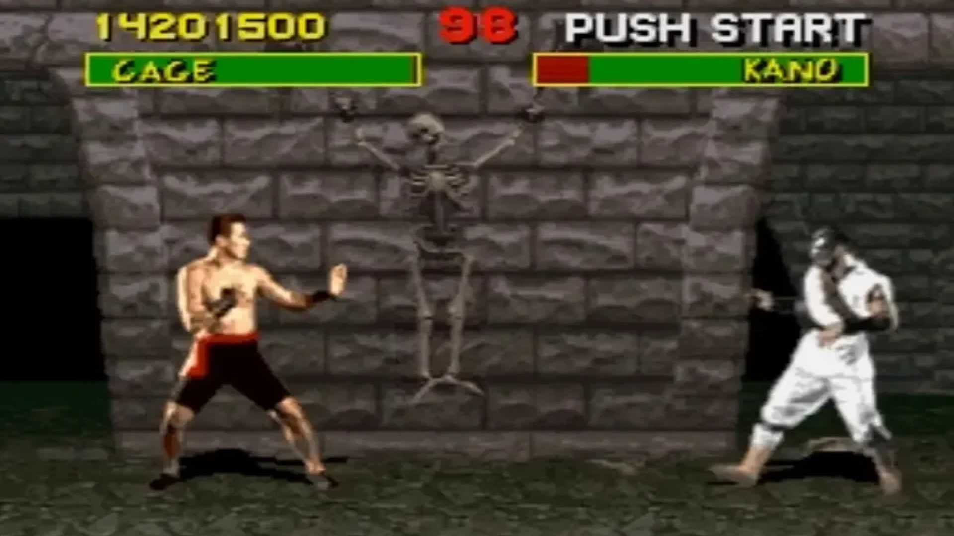 A screenshot of gameplay from Mortal Kombat on SNES.