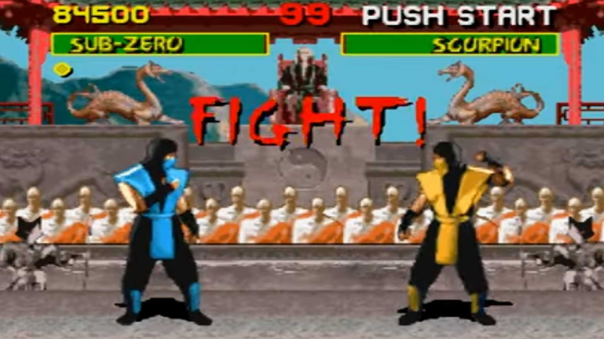 A screenshot of gameplay from Mortal Kombat on SNES.